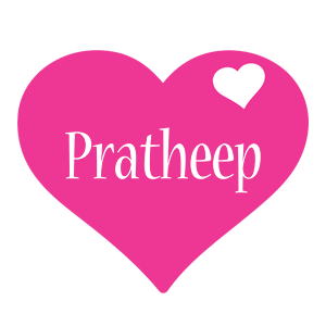 Pratheep love-heart logo