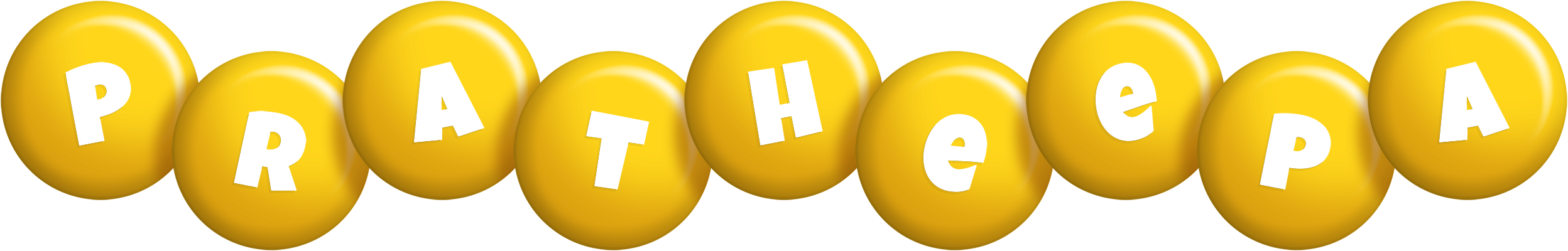 Pratheepa candy-yellow logo