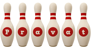 Pravat bowling-pin logo