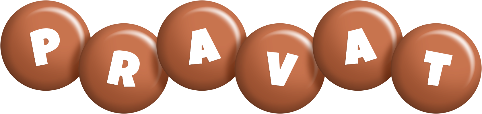 Pravat candy-brown logo