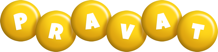 Pravat candy-yellow logo