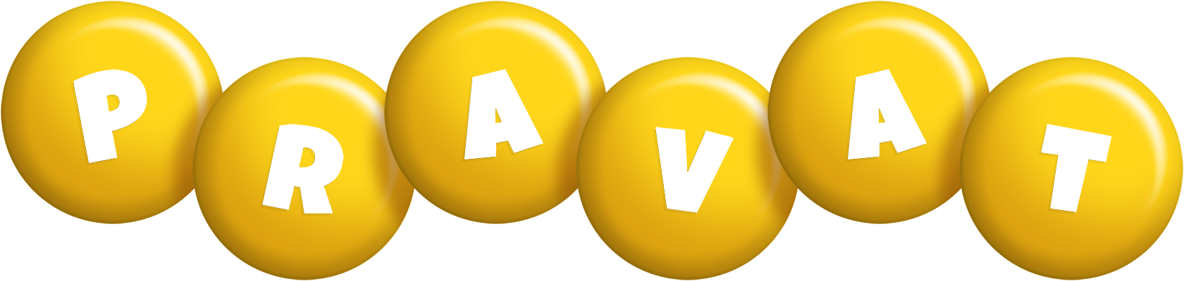 Pravat candy-yellow logo