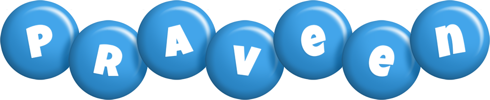 Praveen candy-blue logo