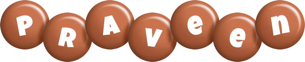 Praveen candy-brown logo