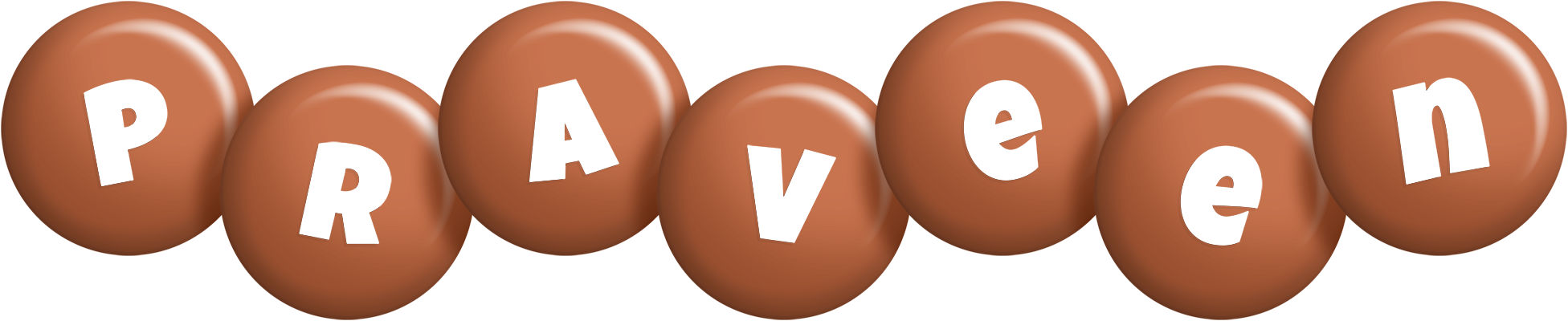 Praveen candy-brown logo