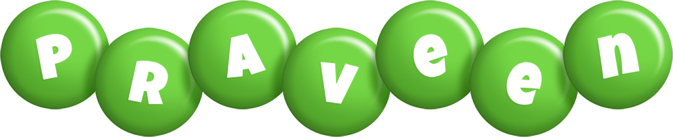 Praveen candy-green logo