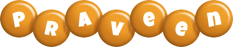 Praveen candy-orange logo