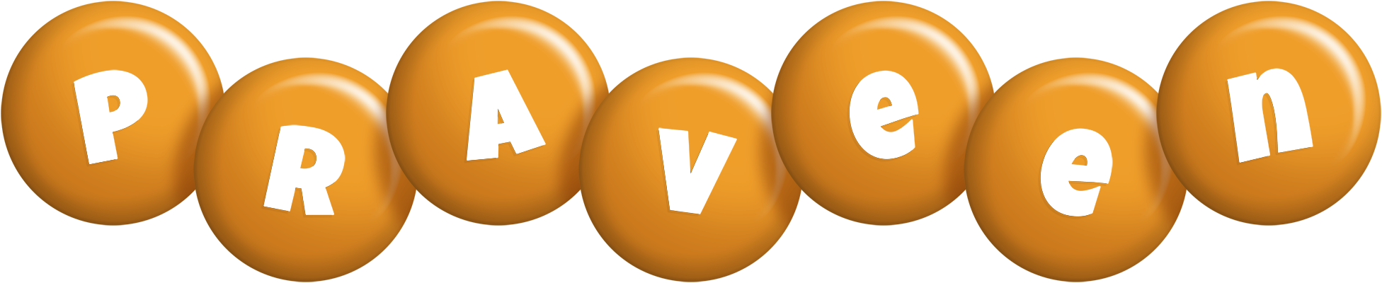 Praveen candy-orange logo