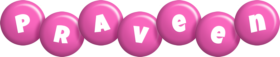 Praveen candy-pink logo