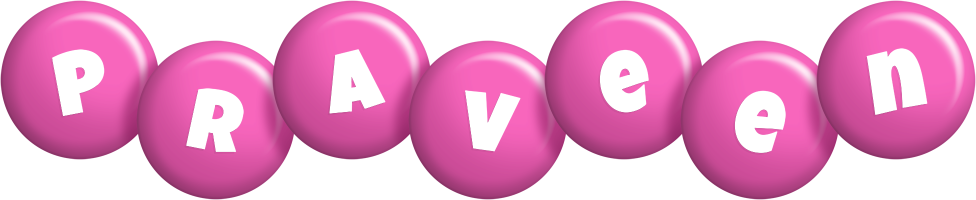 Praveen candy-pink logo