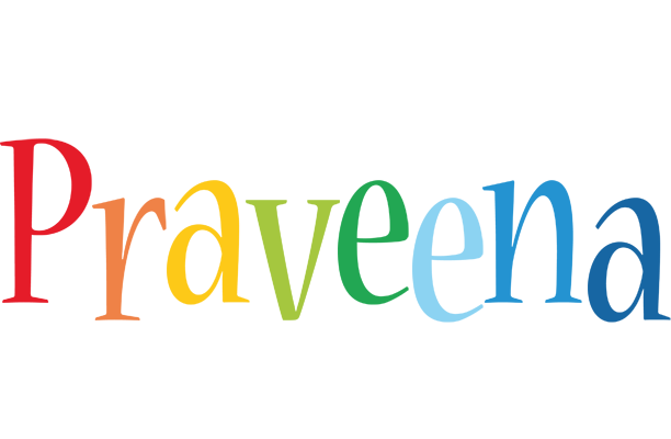 Praveena birthday logo