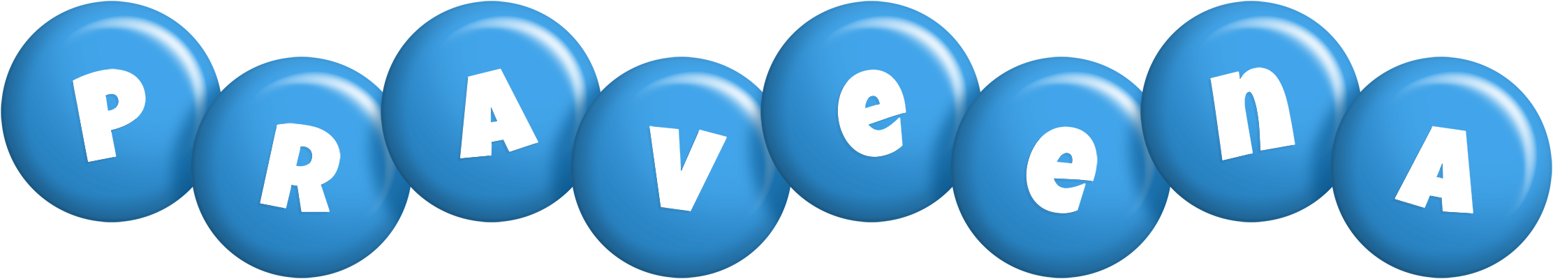 Praveena candy-blue logo