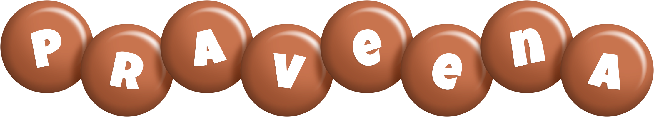 Praveena candy-brown logo