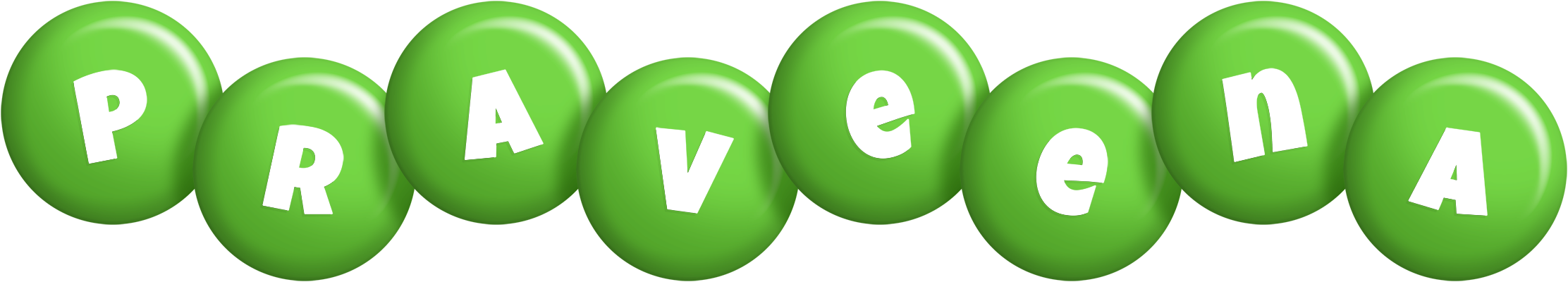 Praveena candy-green logo