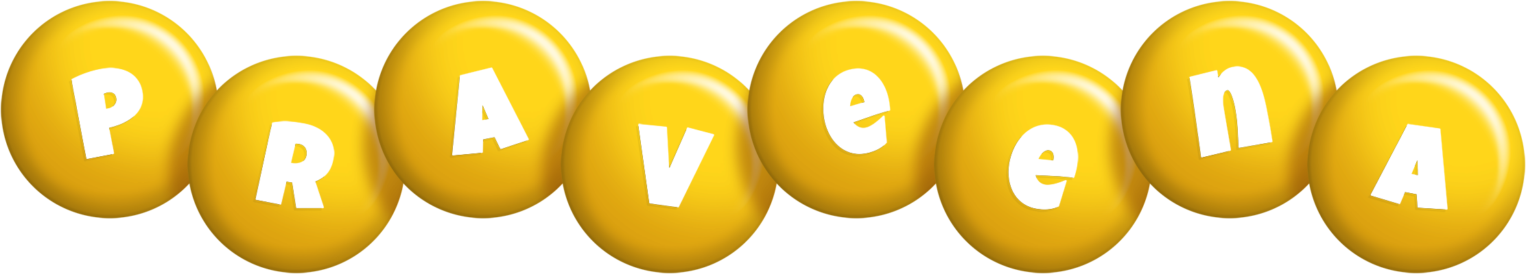 Praveena candy-yellow logo