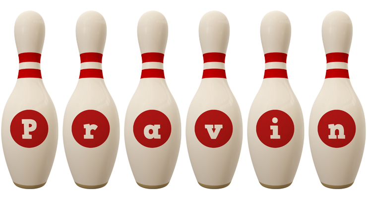 Pravin bowling-pin logo
