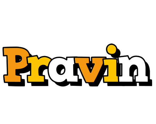 Pravin cartoon logo
