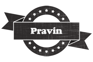 Pravin grunge logo