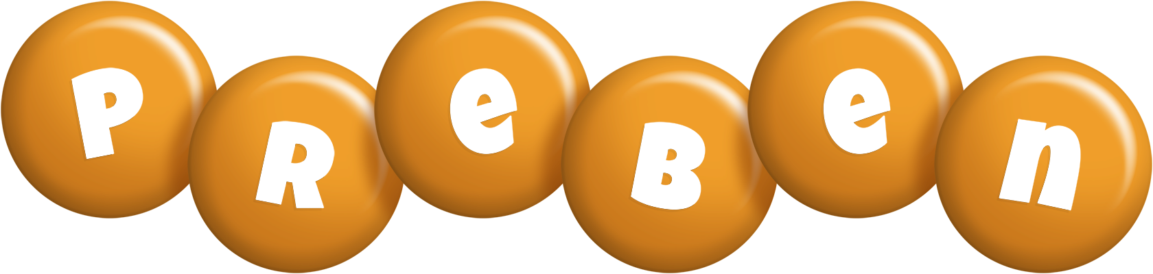 Preben candy-orange logo