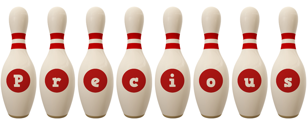 Precious bowling-pin logo