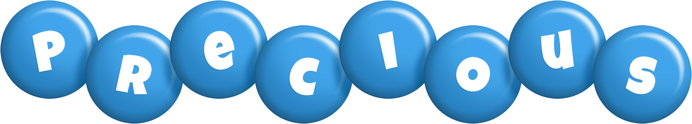 Precious candy-blue logo