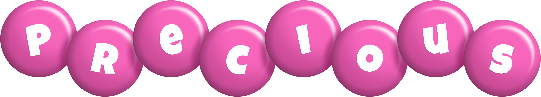Precious candy-pink logo