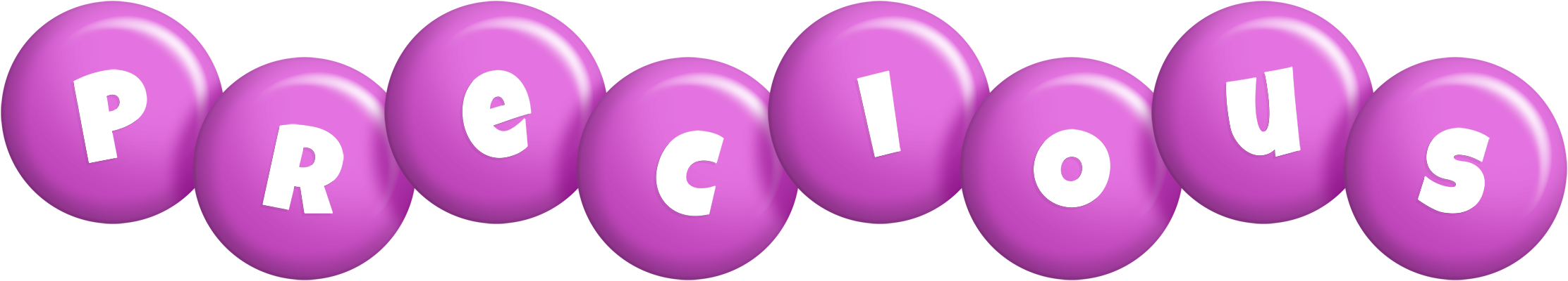 Precious candy-purple logo