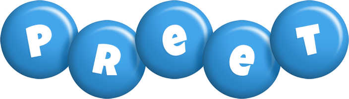 Preet candy-blue logo