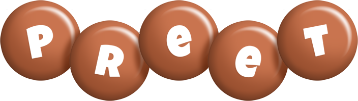 Preet candy-brown logo