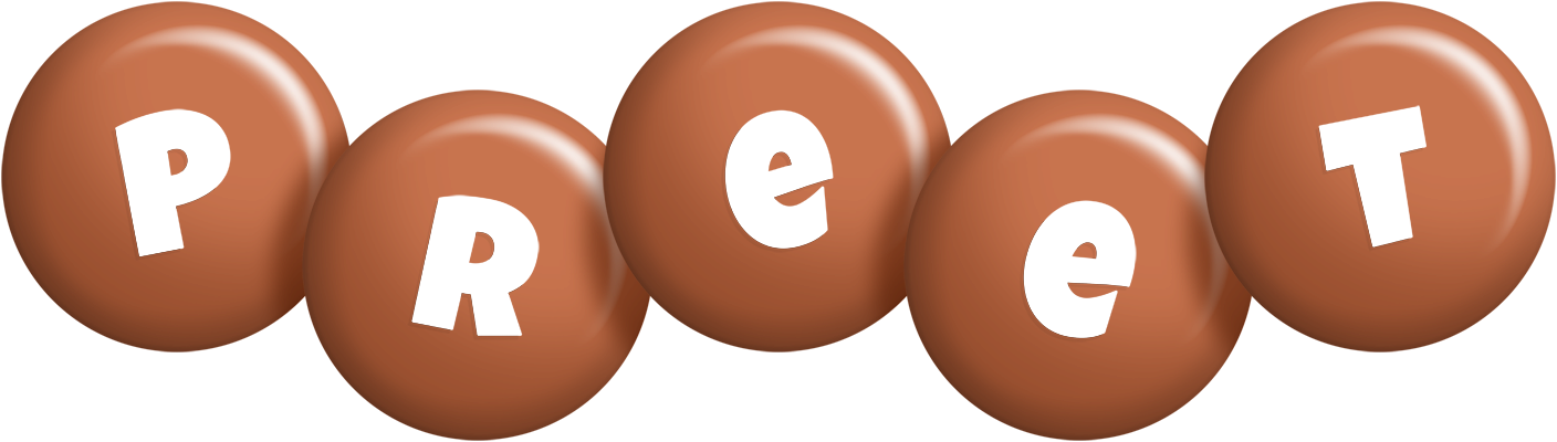 Preet candy-brown logo