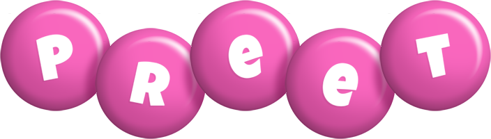 Preet candy-pink logo