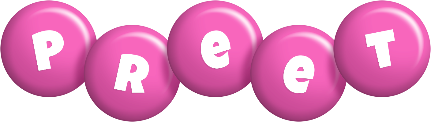 Preet candy-pink logo
