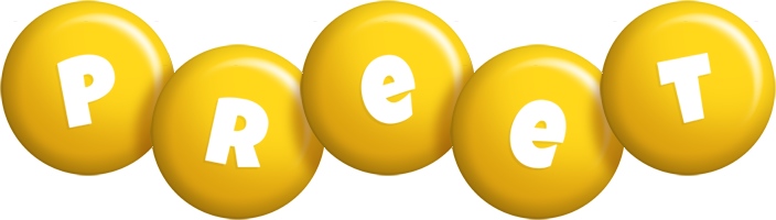 Preet candy-yellow logo