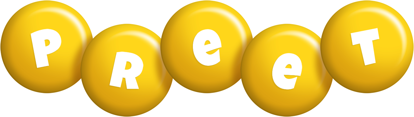 Preet candy-yellow logo