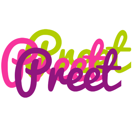 Preet flowers logo