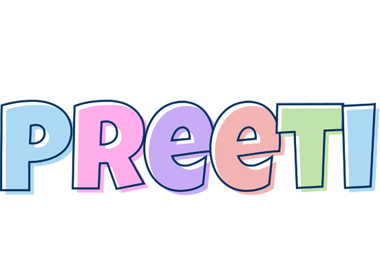 Preeti pastel logo