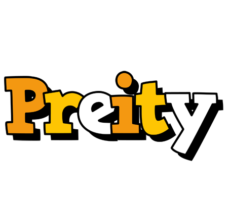 Preity cartoon logo
