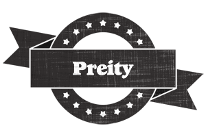 Preity grunge logo