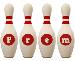 Prem bowling-pin logo