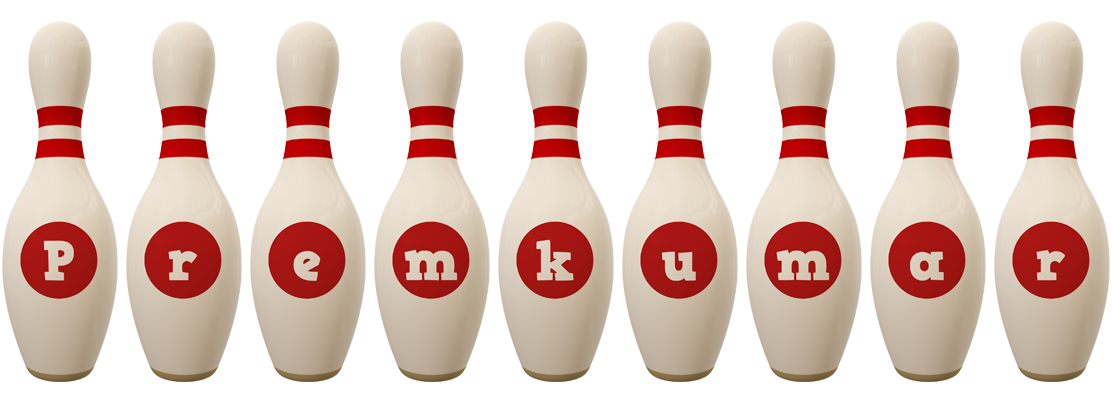 Premkumar bowling-pin logo
