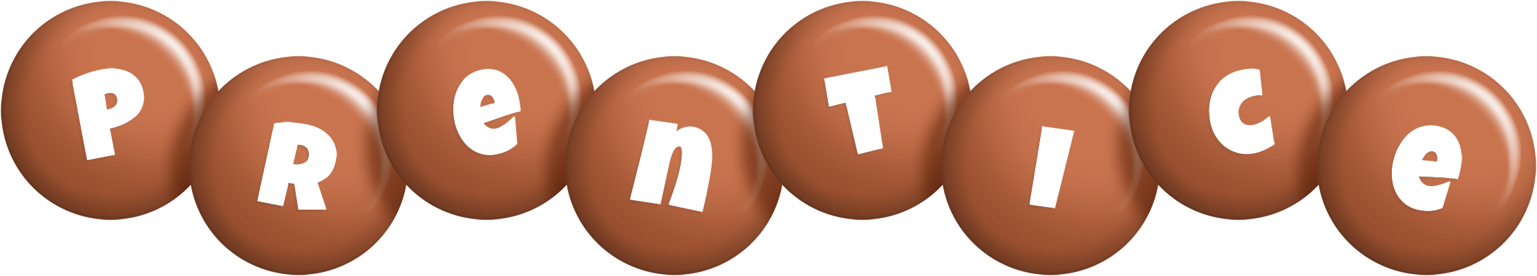 Prentice candy-brown logo
