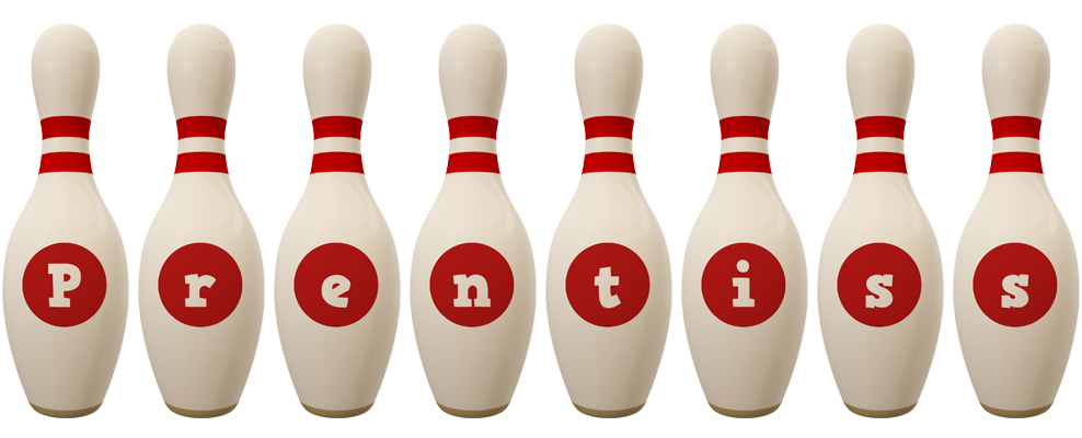 Prentiss bowling-pin logo