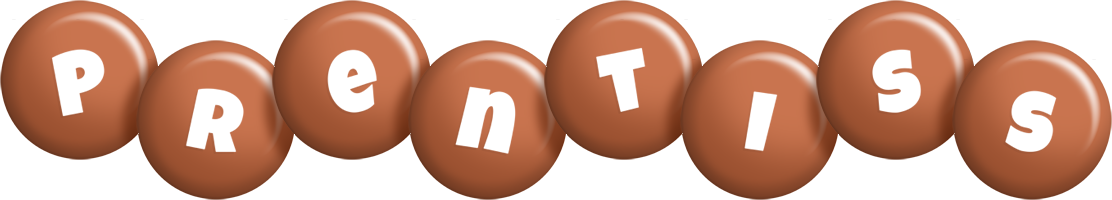 Prentiss candy-brown logo