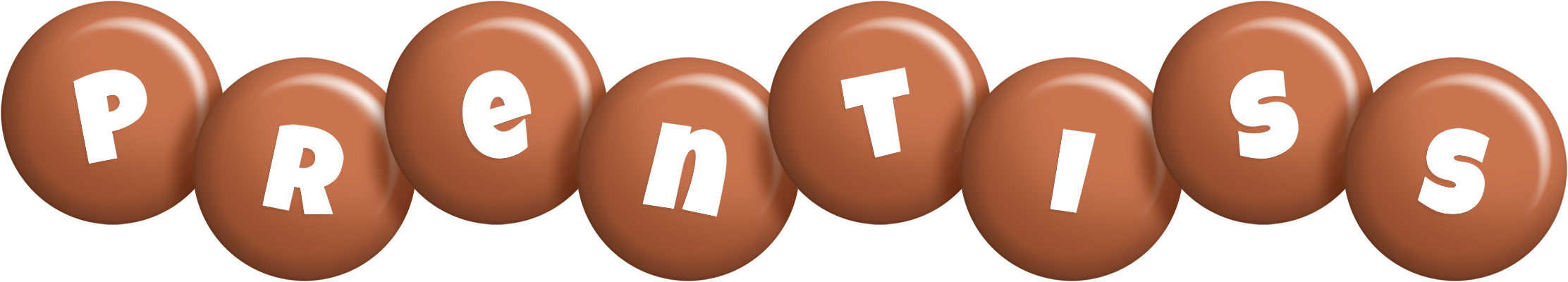 Prentiss candy-brown logo