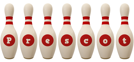 Prescot bowling-pin logo