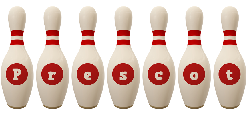 Prescot bowling-pin logo