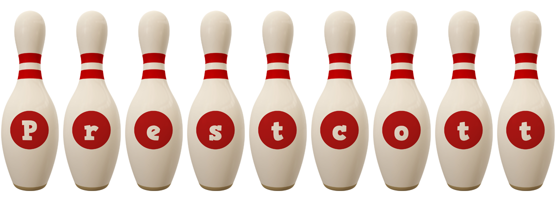 Prestcott bowling-pin logo