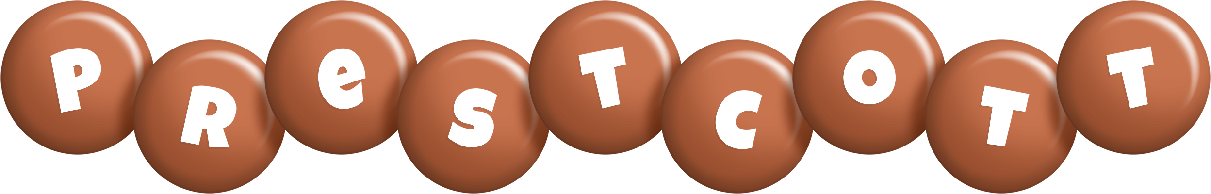 Prestcott candy-brown logo