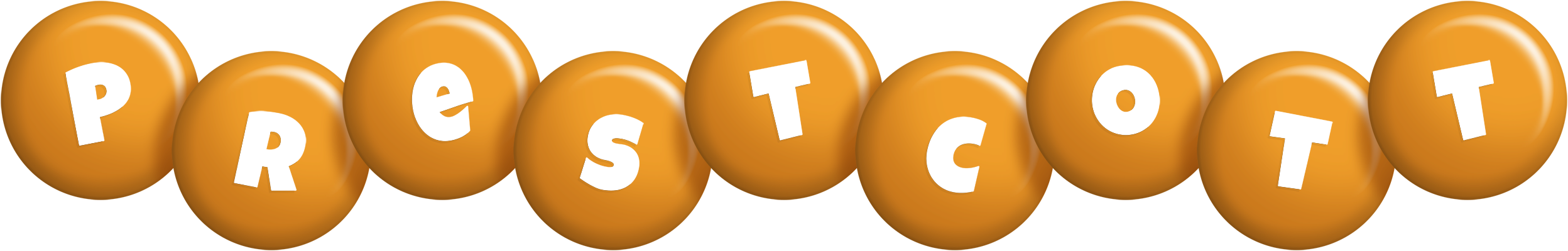 Prestcott candy-orange logo