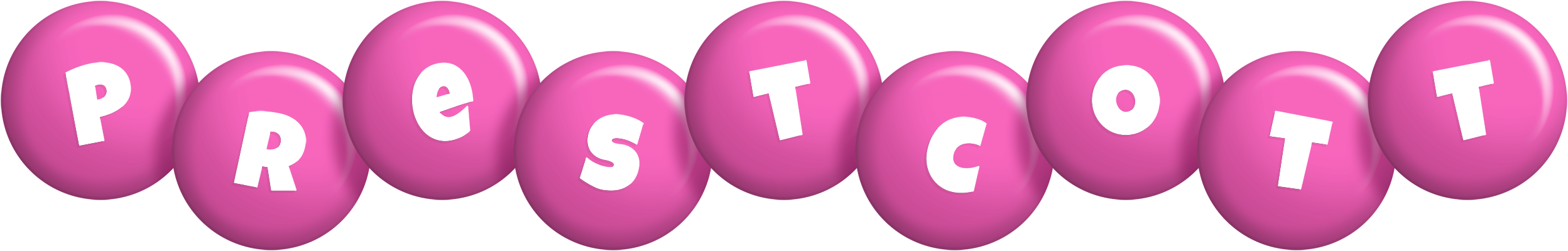 Prestcott candy-pink logo